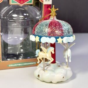 VTG 1996 Matrix Christmas Traditions Carousel Ornament Limited Edition Unicorns